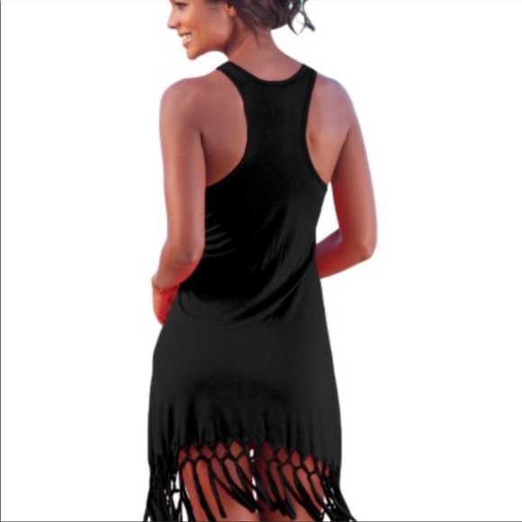 Beach dress coverup with fringe - Picture 3 of 10